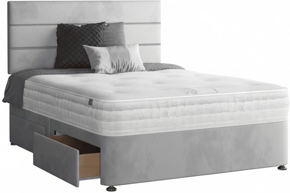 17 Stories Hayder Upholstered Bed Silver Kingsize (5')