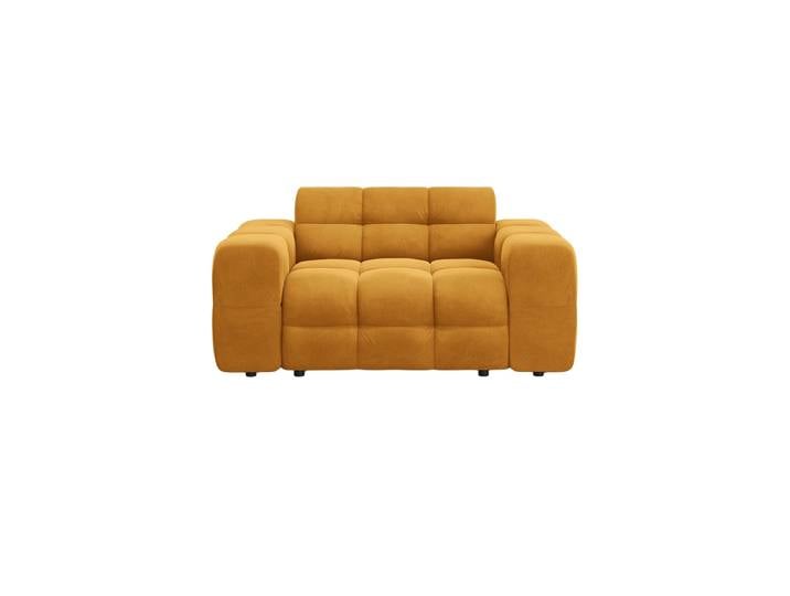 2-Sitzer Design Sofa „Kendal“ Samt Mustard Chosen by Bloomingloft