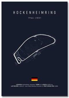 Inspire Select F1 Circuit Track Canvas Wall Art Nurburgring Monza Silverstone Motorsport Racing Poster cj54959 11.8 X 15.7 In unframed