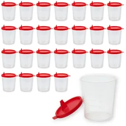 Medi-Inn Urinprobenbecher 125 ml mit rotem Schnappdeckel 25 Stück