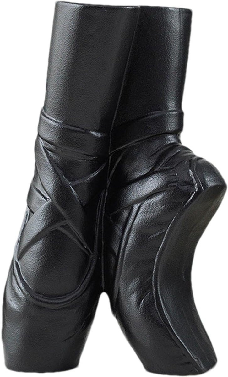Vaas Dansschoenen - Keramiek Decoratie - Zwart - Hoogte: 27,5 cm