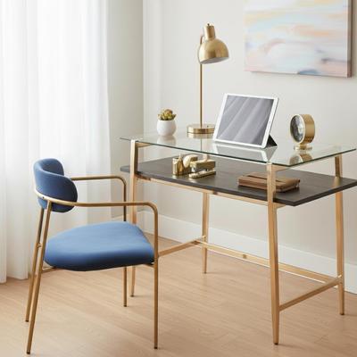 Lifestorey Thayer Mid-Century Glass Desk