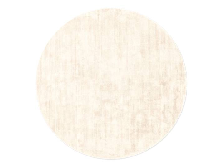 Tapis en viscose Noemi rond Blanc/Ivory Ø 150cm Coton/Viscose