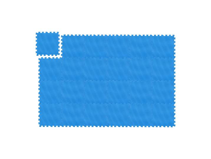 Bodenschutzmatte Fitness 24er-Set Blau