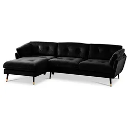 BOOOM Ecksofa Japan Stoff Black