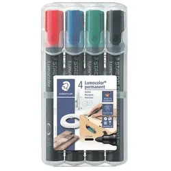 Staedtler 4er-Etui Permanentmarker »Lumocolor«
