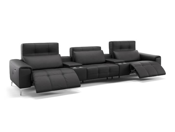Leder 3-Sitzer Kinosofa SALENTO mit Funktion modern Kinocouch