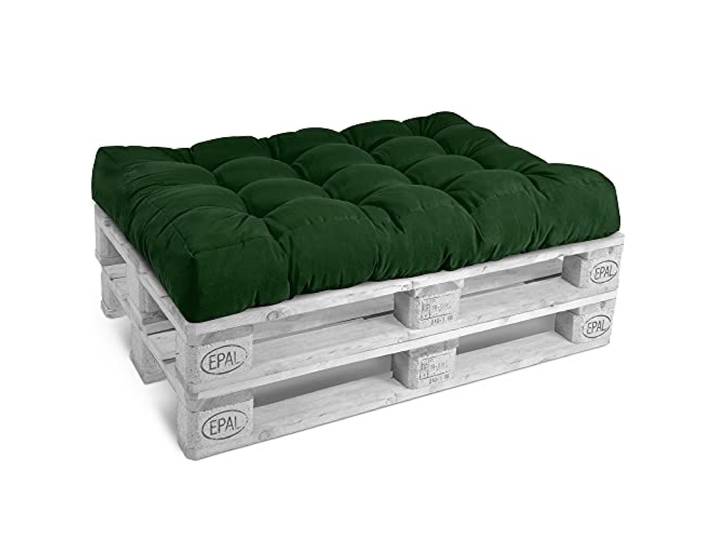 Beautissu Sitzkissen Palettenkissen Outdoor gepolsterte Auflagen Lounge 120x80cm Grün für Europaletten Palettensofa Kissen Palettenmöbel Palettenpolster Paletten Palettensitzkissen Polster Style