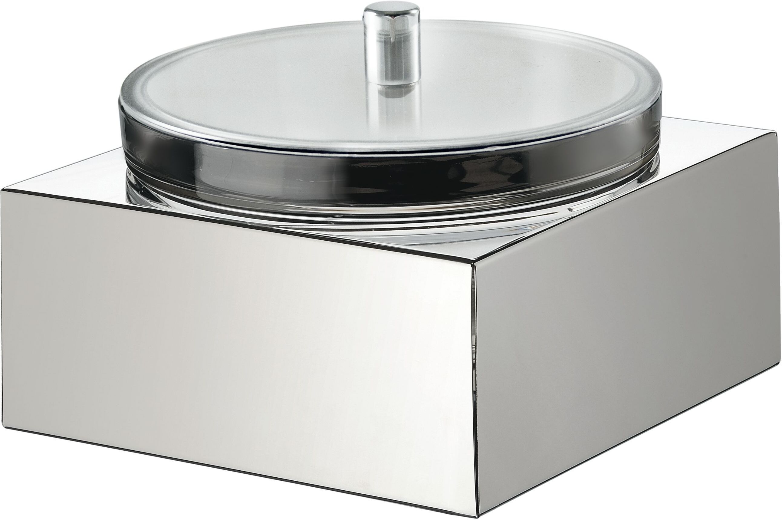 Abert Porta Yogurt Marmellata Refrigerato Inox 18/10 17,5 x 17,5 cm H. 7 cm senza Coperchio Square
