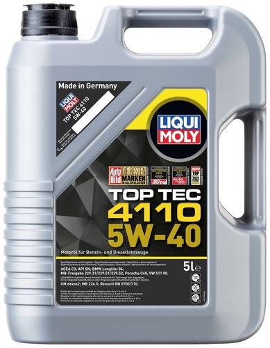 Liqui Moly Top Tec 4110 5W-40 21479 Leichtlaufmotoröl 5l