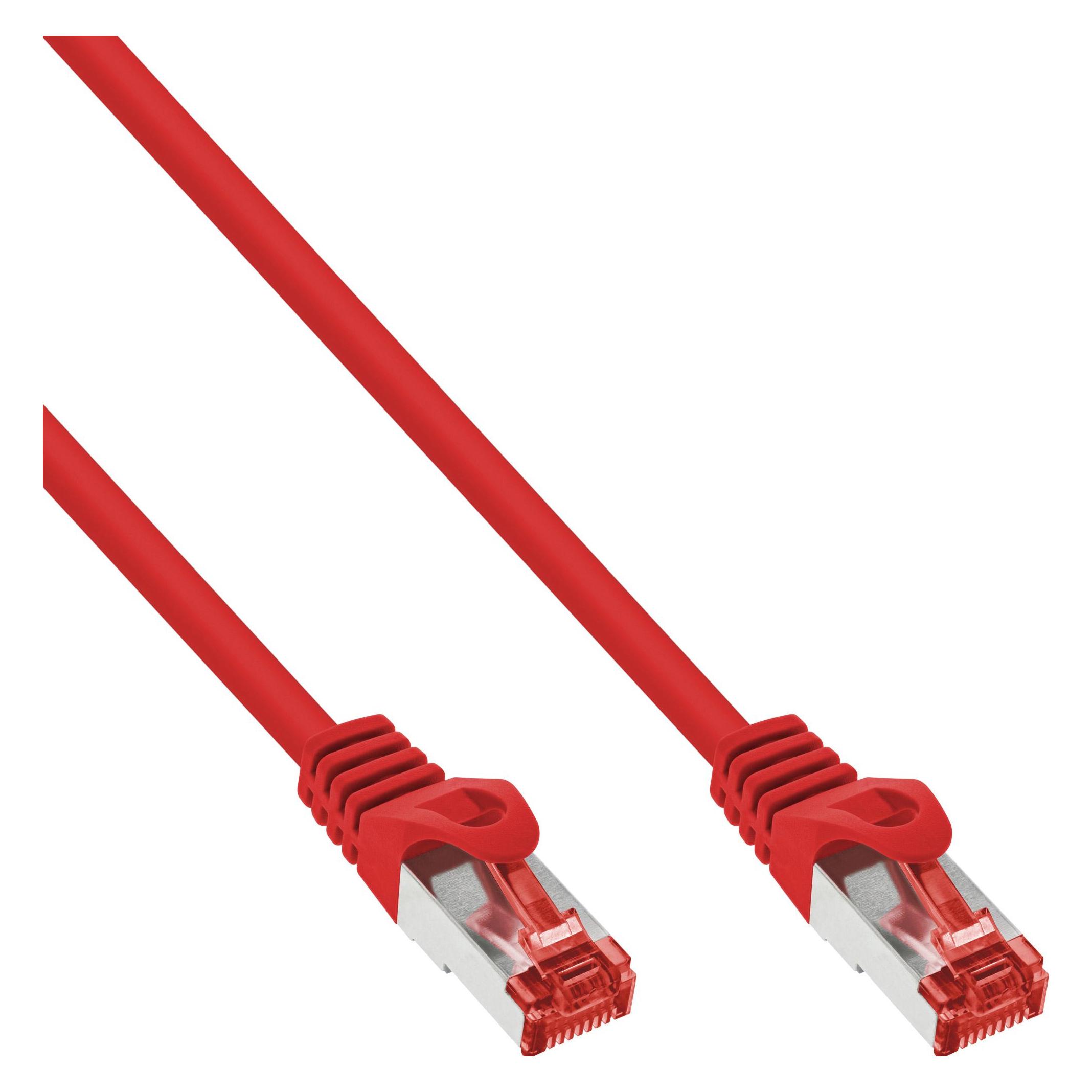 InLine 70er B-Pack Patchkabel S/FTP PiMf Cat.6 PVC CU rot (S/FTP, CAT6, 1 m) (B-76411R)