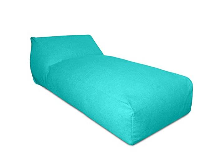 Deshome - Sitzsack für den Garten, Chaise Longue abnehmbar für den Außenbereich 180x90 cm - Bean Bag Chair, Outdoor-Sitzsack mit Polsterung Pouf Puff Design Türkisgrün