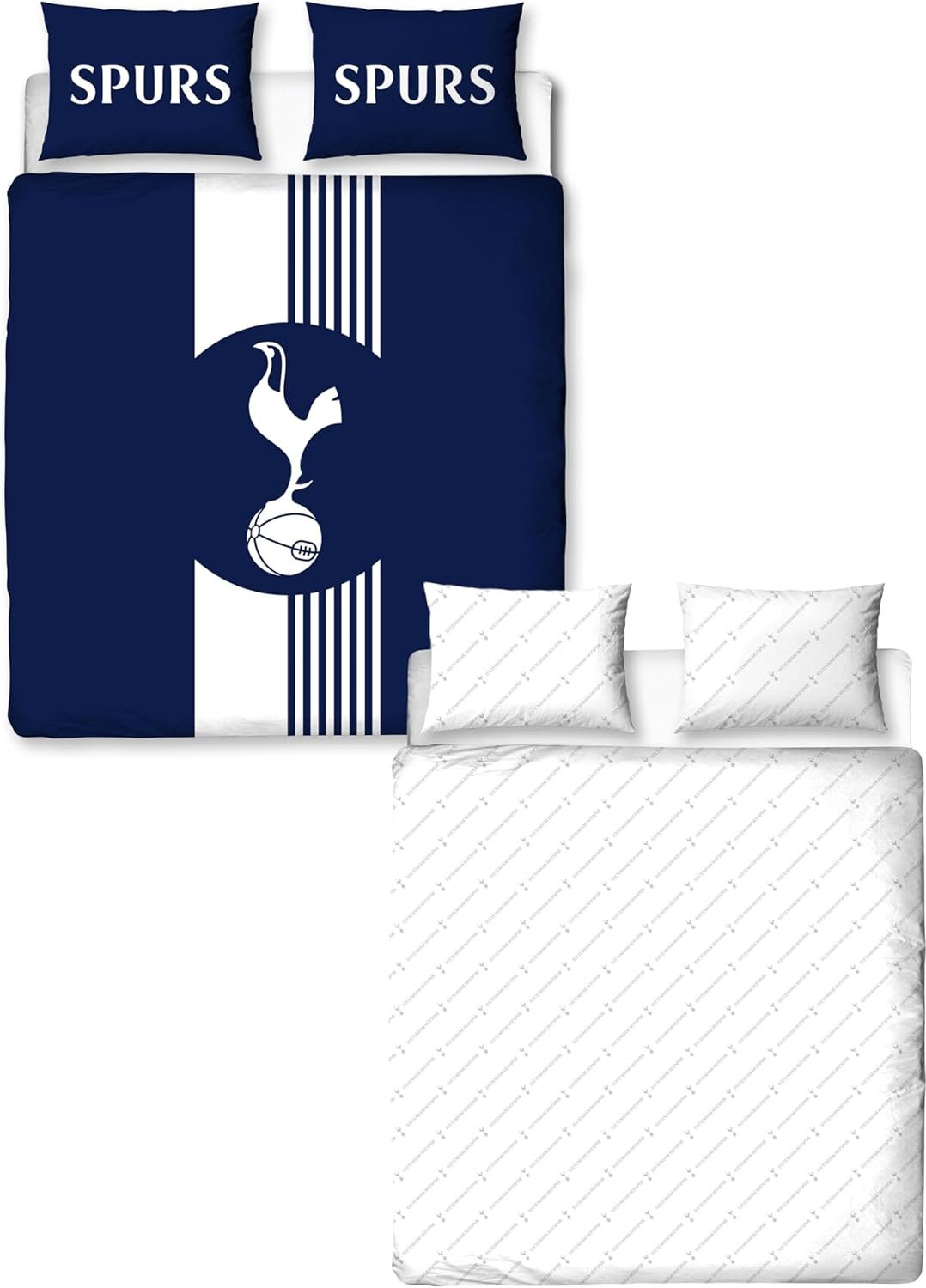 Merkloos Voetbal Beddengoed Set Dubbel - Tottenham Stijl Blauw