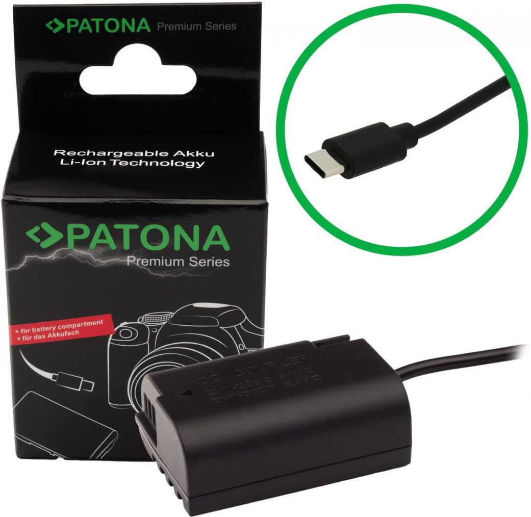 PATONA Adaptateur de batterie USB-C Premium DMW-BLK22