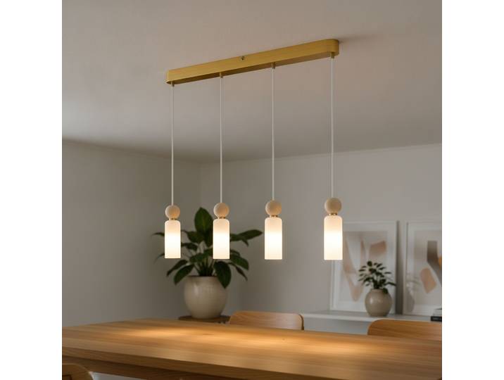 Hanglamp Filomena 4-lichts goud Lyora - 109262