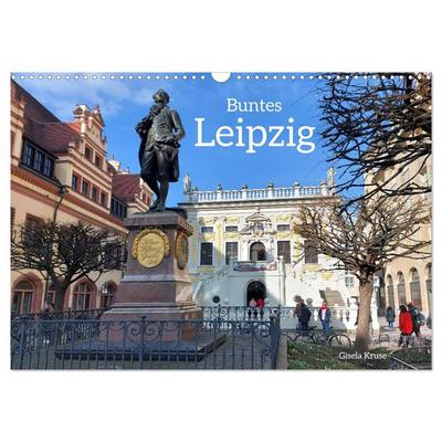 Buntes Leipzig (Wandkalender 2026 DIN A3 quer), CALVENDO Monatskalender