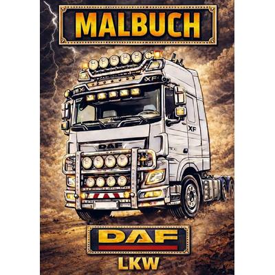 Malbuch, DAF Lkw, Taschenbuch von H. Mourits, Brave New Books, 978-94-6538-718-5