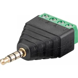 Terminalblock 4-pin > Klinke 3,5 mm Stecker (4-Pin, stereo) - Schraubbefestigung