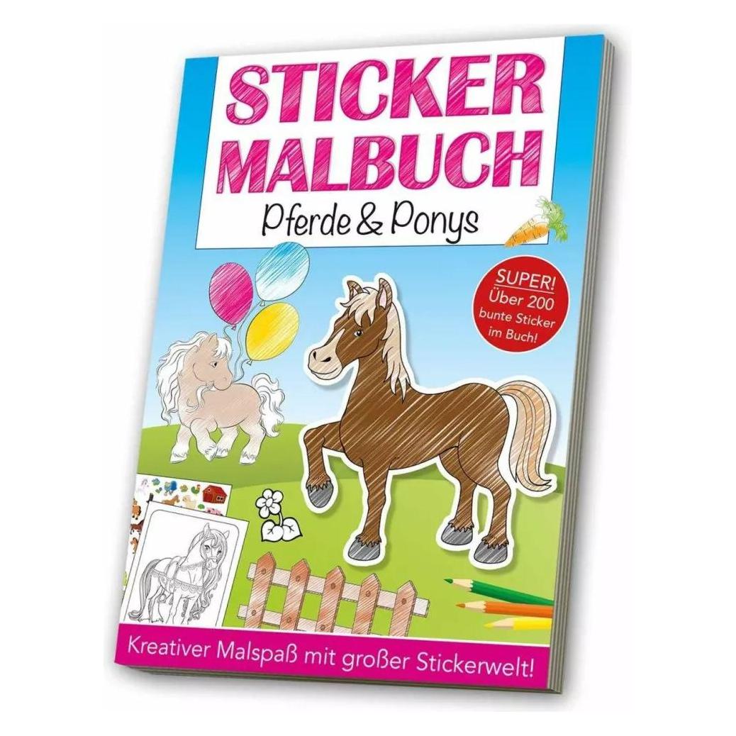 Media Stickermalbuch: Pferde & Ponys (200 Sticker) (4019393982776)