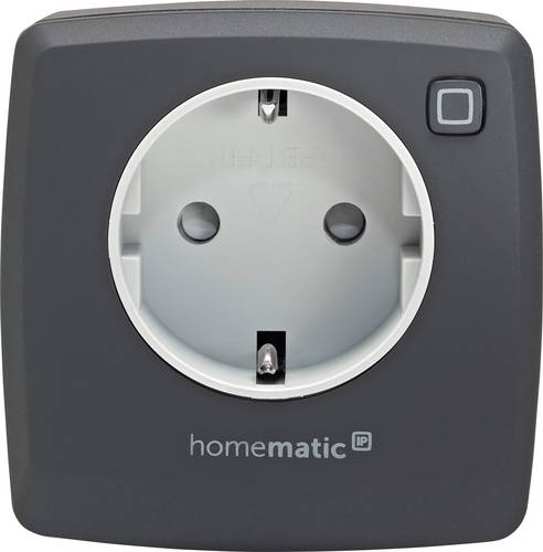 Homematic IP Steckdose Funk Schalt-Mess-Steckdose, anthrazit