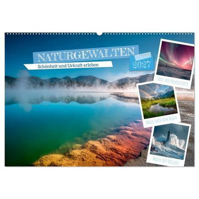 Naturgewalten - Schönheit und Urkraft erleben (Wandkalender 2027 DIN A2 quer), CALVENDO Monatskalender