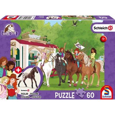 Clubtreffen vor dem Wohnwagen. Puzzle 60 Teile, mit Add-on (eine Original Figur)