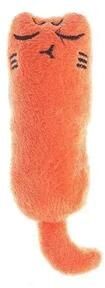 Uplift Picks Cute Catnip Plush Thumb Pillow Toy For Chewing Kicking And Indoor Play orange