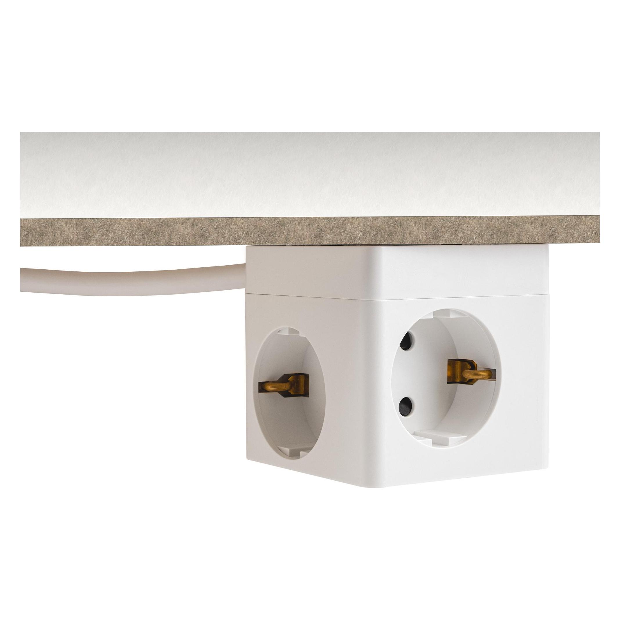Delock Steckdosenwürfel mit Verlängerungskabel 3-fach mit Kindersicherung (3x, CEE 7/3, USB-A, USB-C, 1.50 m) (11502)