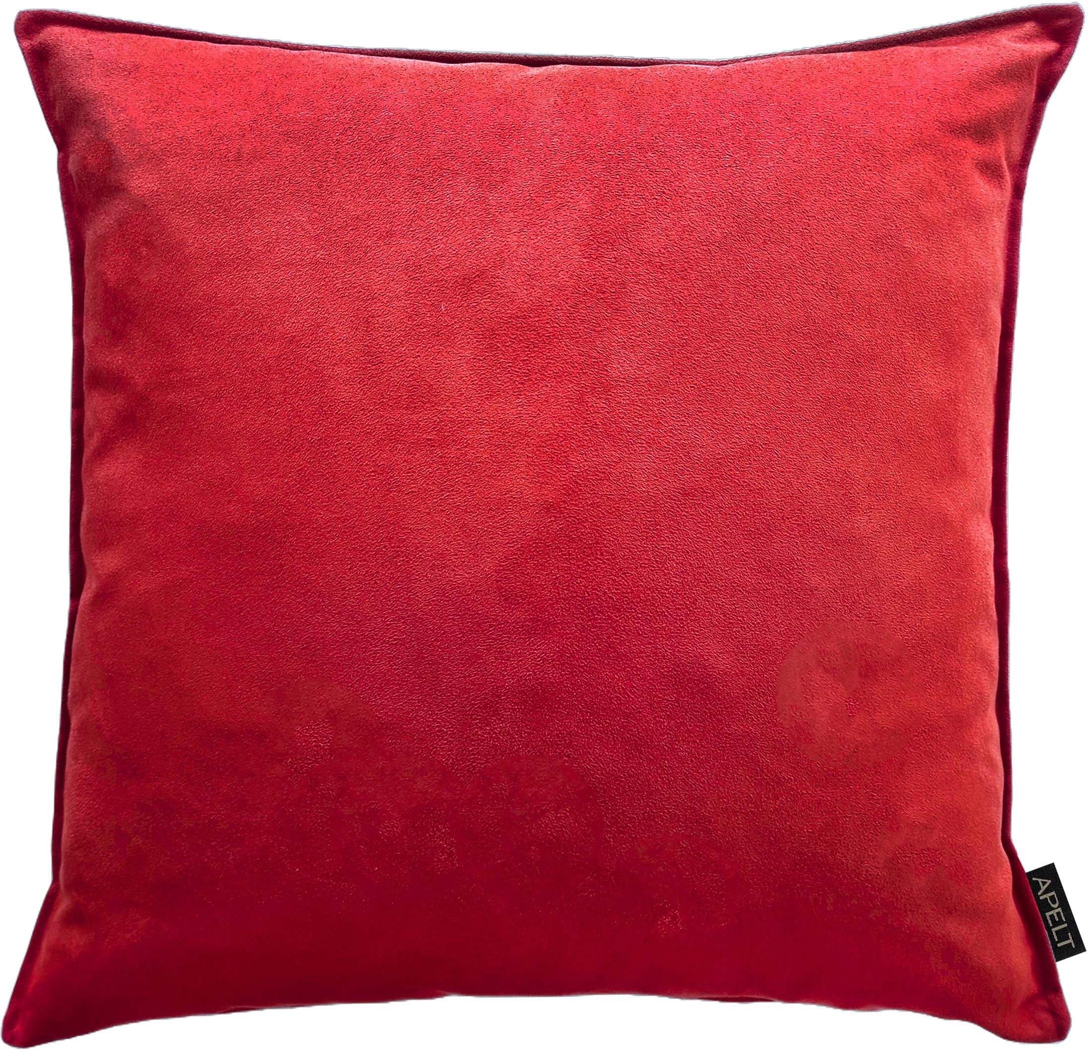 Dekokissen APELT "Magnus", rot (rot, unifarben), B:45cm H:5cm L:45cm, Polyester, Dekokissen_Sitzkissen_Kissenhüllen, Dekokissen rot, unifarben B/L: 45cm x 45cm, 1 Stk.