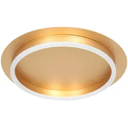 Deckenleuchte Deckenlampe LED Wohnzimmerlampe Leuchte Metall Gold D 32 cm