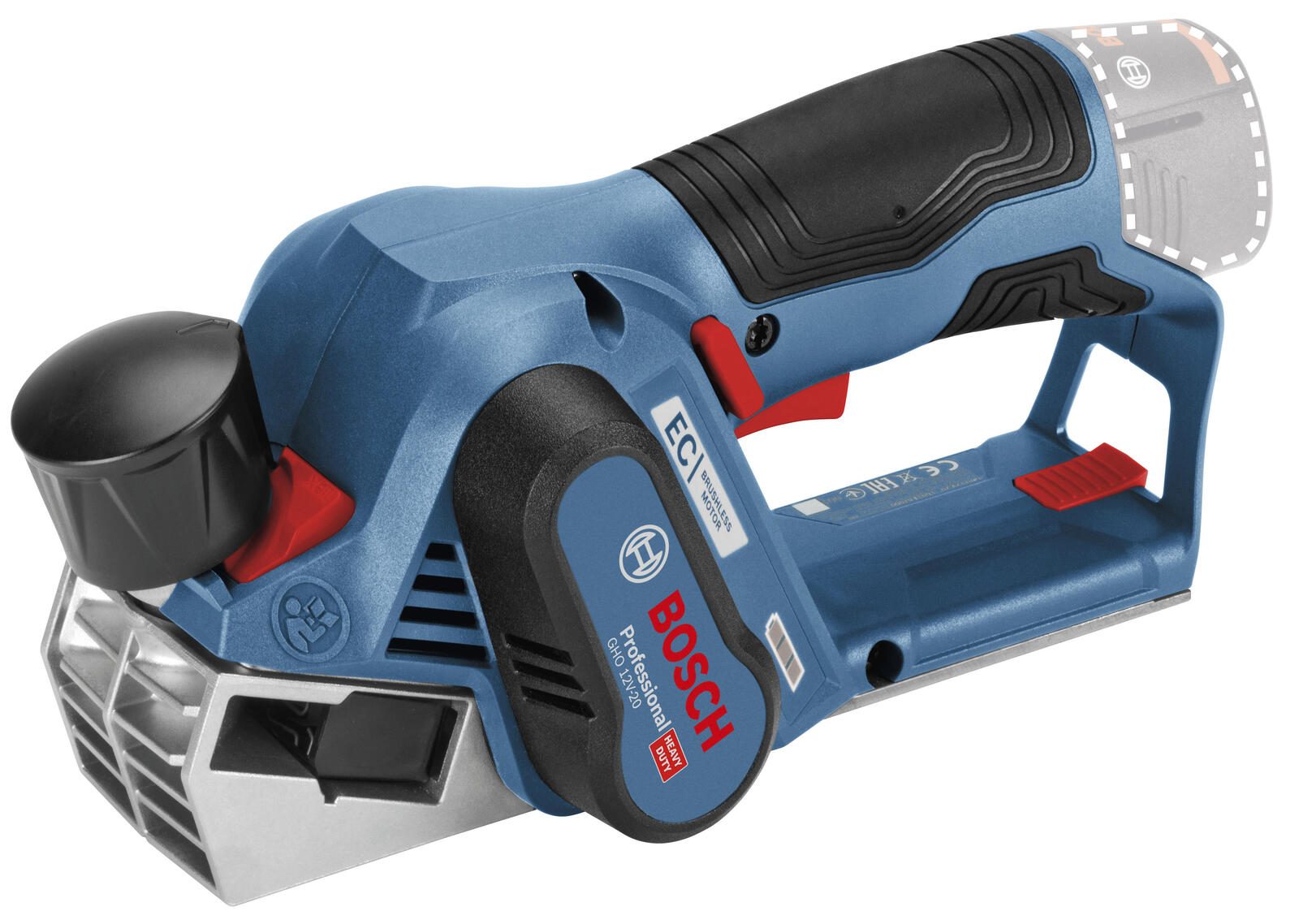 BOSCH Professional GHO 12V-20 Akku-Hobel 12,0 V, ohne Akku 06015A7000