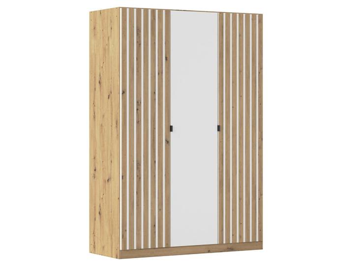 Rauch Möbel Drehtürenschrank, Weiß, Eiche Artisan, 2 Fächer, 136x197x54 cm, in verschiedenen Größen erhältlich, Schlafzimmer, Kleiderschränke, Drehtürenschränke