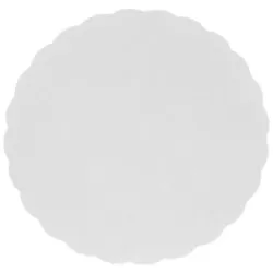 CROKUS Weiße, gewellte Kreise ø 15 cm (250 Stück)