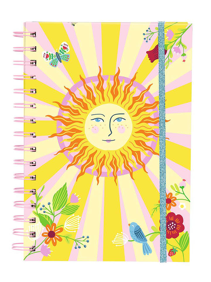 moses. Notizbuch "Shine Bright" in Rosa/ Gelb - onesize