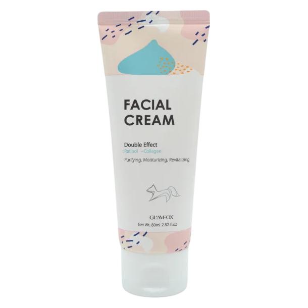 Glamfox Double Effect, Kollagen, Befeuchtend und reinigend, Tag, Sahne, Für das Gesicht, 80 ml (80 ml, Tagescreme) (62777567)