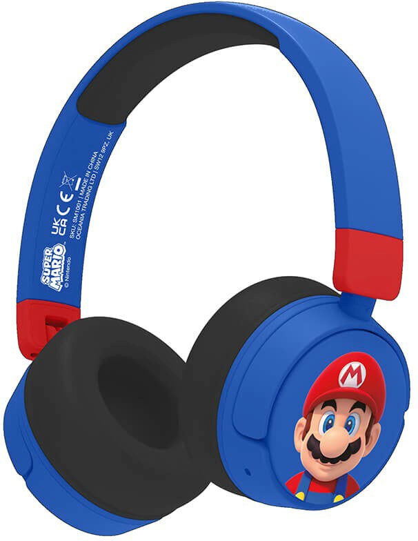 OTL Super Mario On-Ear Bluetooth Headset til Børn - Blå / Rød