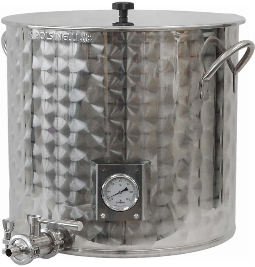 Polsinelli Cuve de production en acier inoxydable 200 L Tri-Clamp