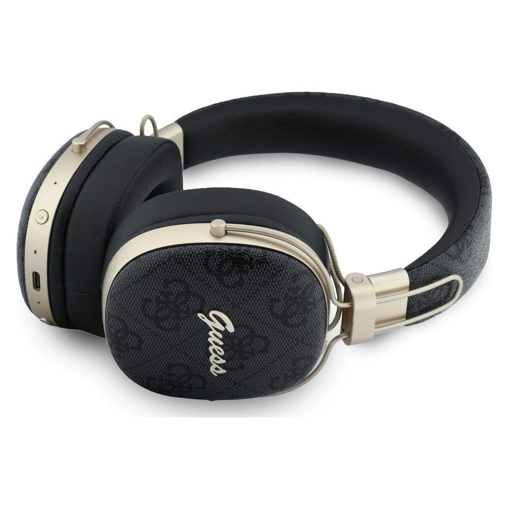 Guess Headphones Bluetooth ENC Metal 4G Script Logo black (ANC, 26 h, Kabellos) (GUBHP72P4SMDK)