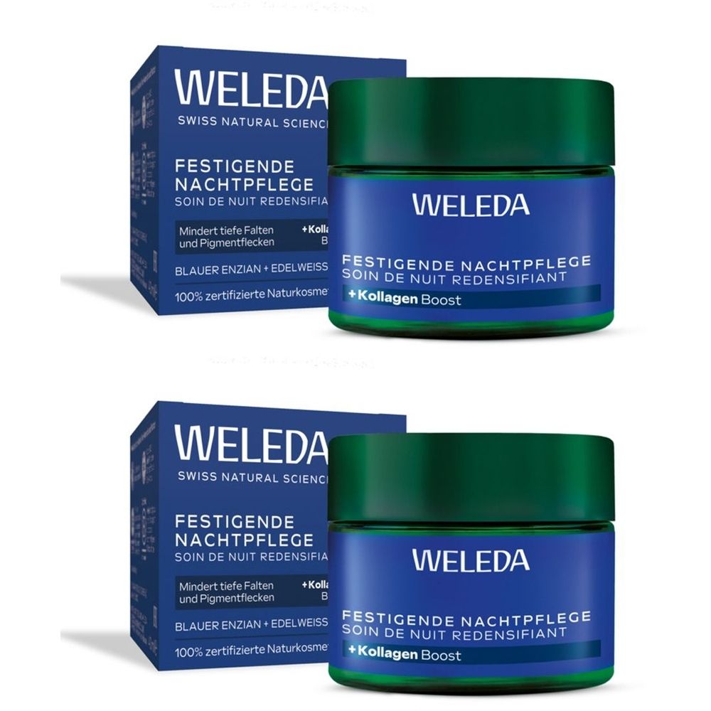Weleda festigende Nachtpflege blauer Enzian&Edelw. 2x 2x40 ml Nachtcreme