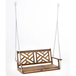 GreenYard Gartenschaukel für 2 Personen aus Akazienholz, ca. 125 x 64 x 56 cm