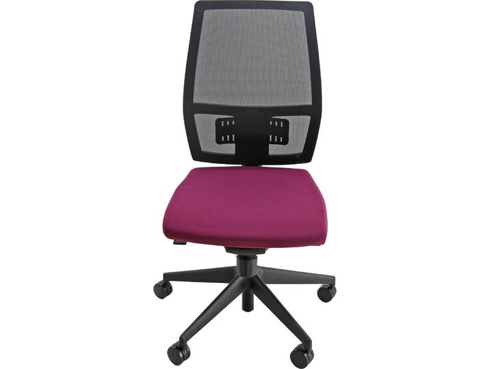 Chaise de bureau ergonomique Mélania, maille filet / tissu Prune