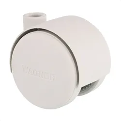 WAGNER Design Möbelrolle/Doppelrolle - HART - Durchmesser Ø 40 mm, papyusweiß, Tragkraft 35 kg - 01600401