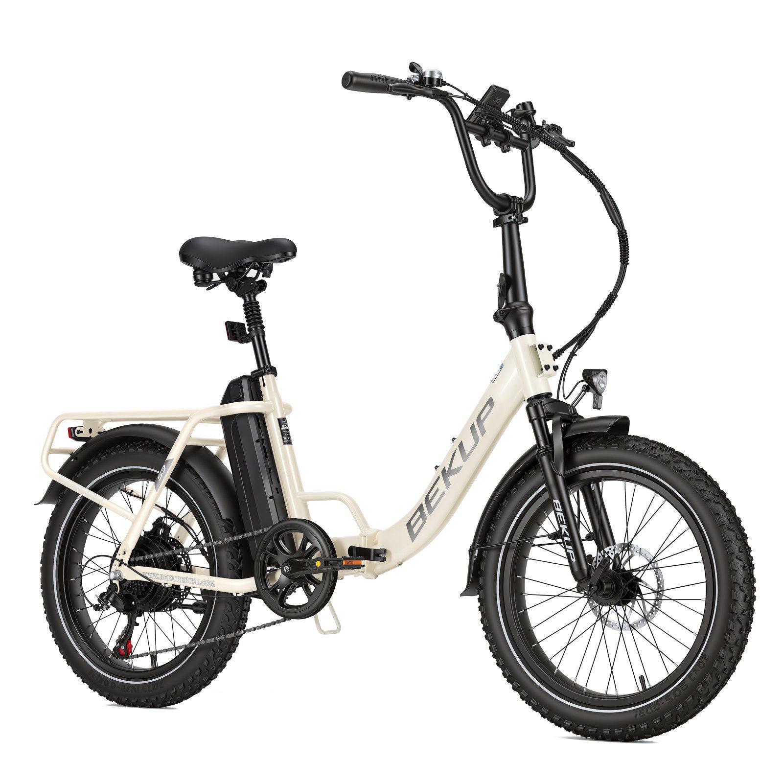 E-Bike Klapprad S3 20 Zoll E-Bike Klapprad für Damen und Herren, bis 75km Reichweite 7Gang Shimano, Kettenschaltung, Heckmotor, 720 Wh, Elektrofahrrad