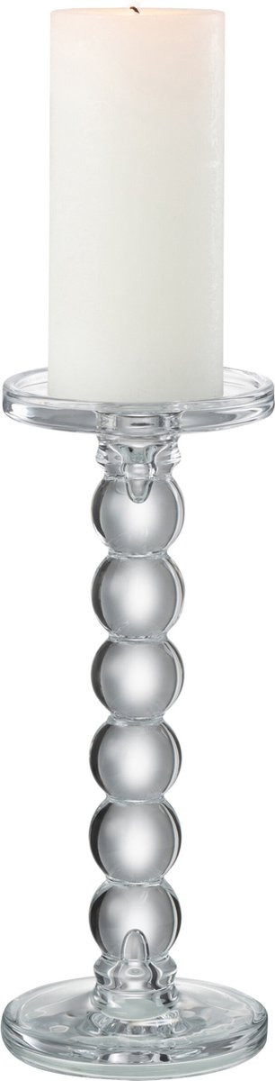 J-Line kaarshouder Druppels transparant glas large