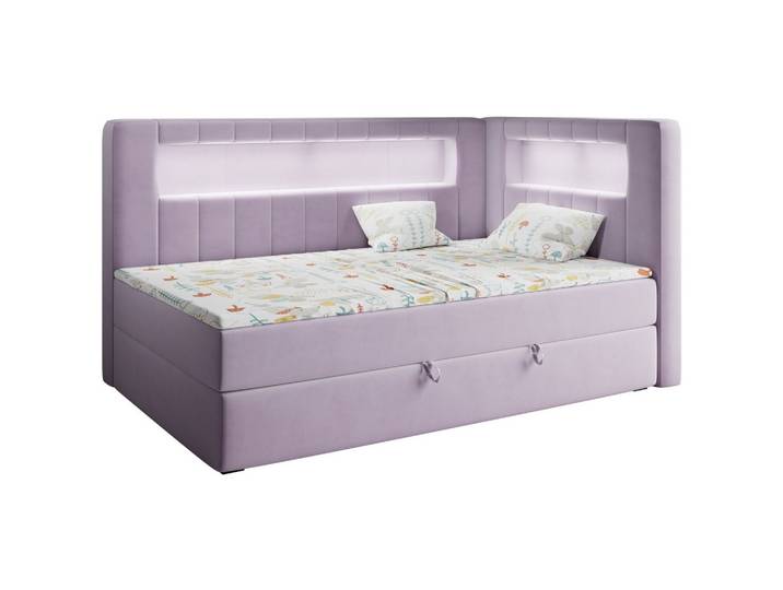 BOXSPRINGBETT JUNIOR GOLD 3 90/200 Violett - rechte Seite