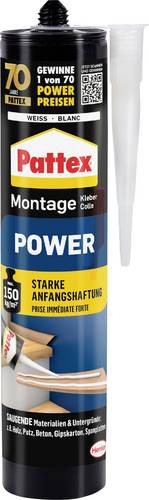 Pattex Power Montagekleber Herstellerfarbe Weiß PXP37 370g