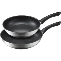 Kopf Pfannenset Alfons (Edelstahl, 2-teilig, beschichtet, Induktion), Pfanne + Kochtopf, Schwarz