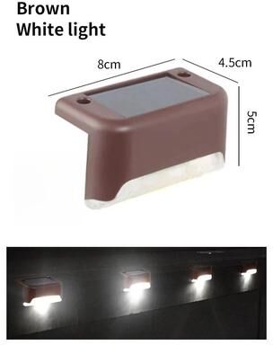 Uplift Picks Solar Deck Step Lights Brighten Stairs Fences Patios And Pathways Safely brown white Light 6 Pcs