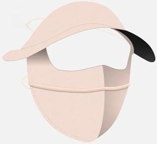 Universal Stock UPF UV Protection Face Mask Breathable Full Sun Shield For Women pink