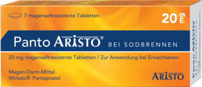 Aristo Pharma GmbH PANTO Aristo bei Sodbrennen 20 mg magensaftr.Tabl. 7 St 07021910